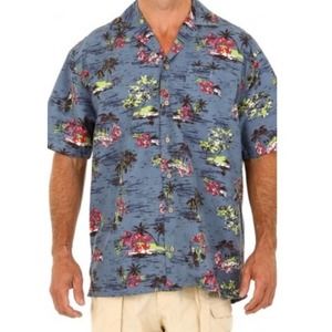 Uzzi Amphibious Gear Hawaiian Button Front Shirt